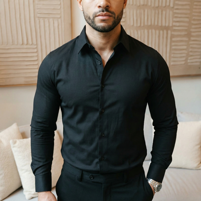 TrustFit Camisa AntiArrugas Negra